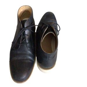 Cole Hahn Grand OS chukka black leather boots C24588 size 11